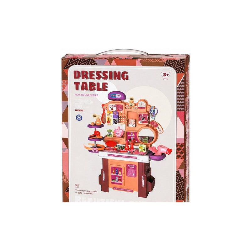 BOWA Young Explorers' Dressing Table Playset Toy for Ages 3 and Above, Pink and Orange - Image 2