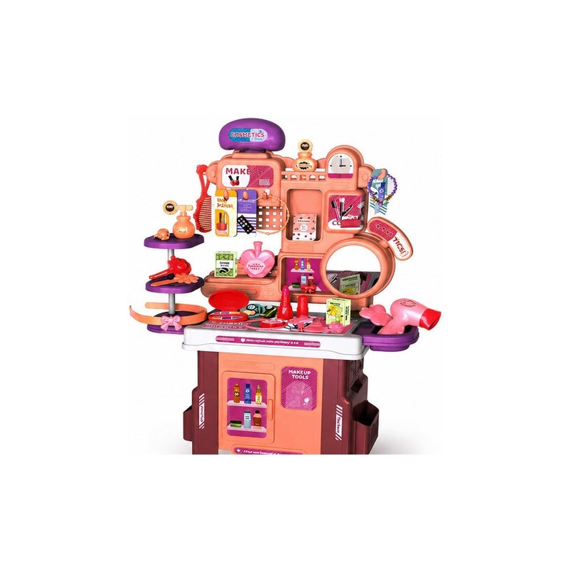 BOWA Young Explorers' Dressing Table Playset Toy for Ages 3 and Above, Pink and Orange - Image 1