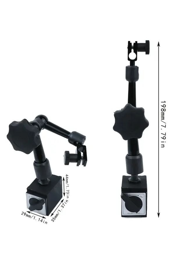 Mini Magnetic Dial Stand Black Seven Cornered Heavy Duty Adjustable Lever Tool Free - Image 4