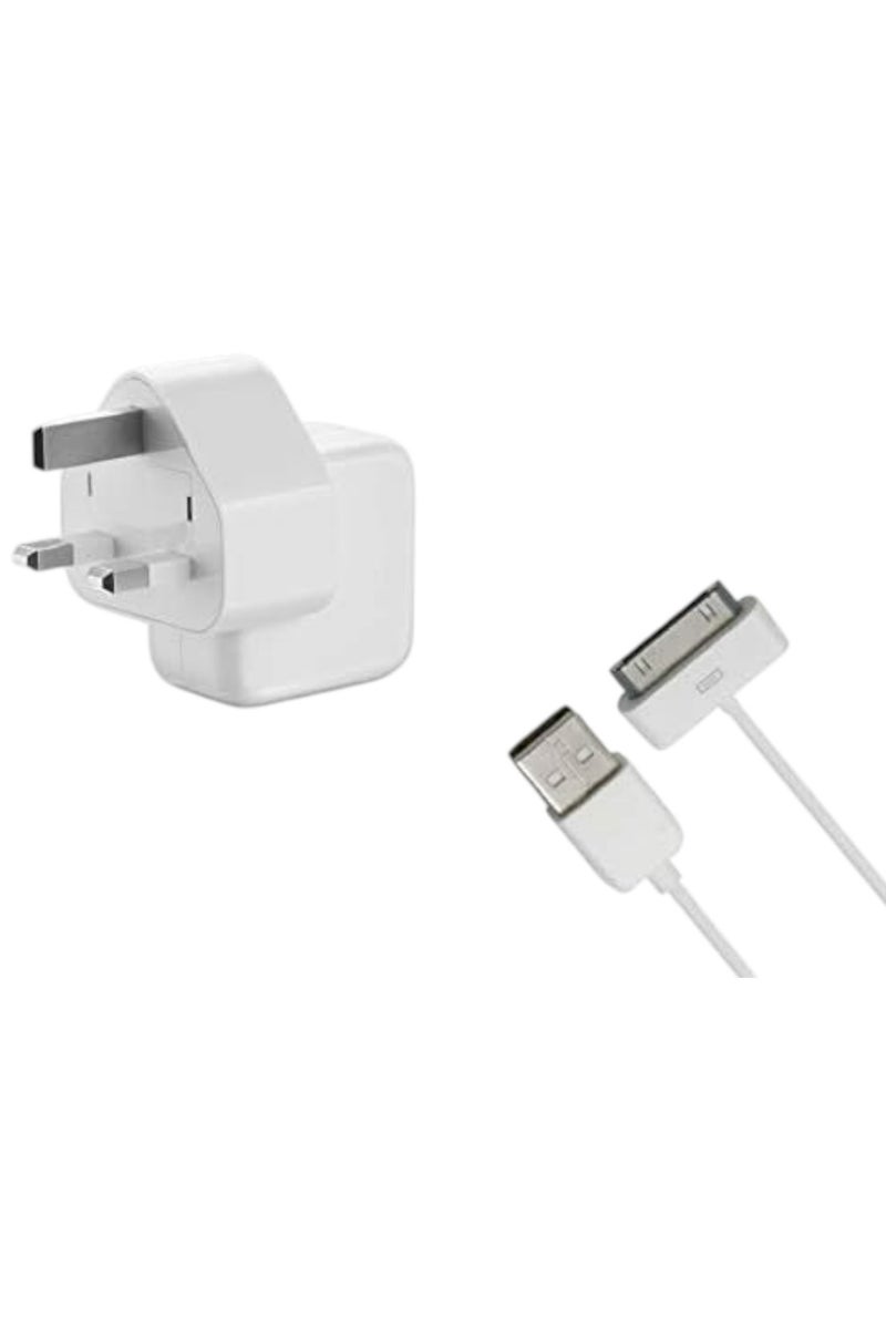 UAE-3Pin-Plug 10W-AC-Wall-Socket/USB Fast Power Adapter/Charger with iPhone 4/4S/3G/3GS,iPad 2/3,iPod touch/Nano/Classic,Mains Charger and 1 Meter Cable - Image 1