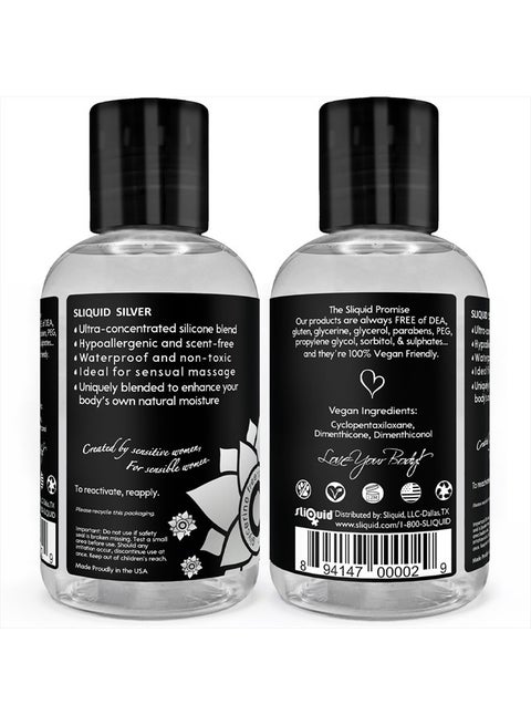 Sliquid Silver Intimate Lubricant - Silicone Lube for Women/Men/Couples, Hypoallergenic Lube, Silicone Lubricant, Waterproof, Unscented, 4.2 Fl Oz | Best Price KSA | Riyadh, Jeddah Sliquid Silver Intimate Lubricant - Silicone Lube for Women/Men/Couples, Hypoallergenic Lube, Silicone Lubricant, Waterproof, Unscented, 4.2 Fl Oz | Best Price KSA | Riyadh, Jeddah