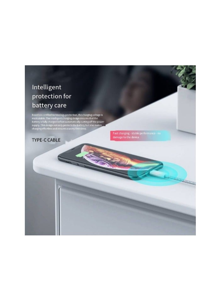 Type C - Type C mobile phone charging cable (black, 1 meter) - Image 4