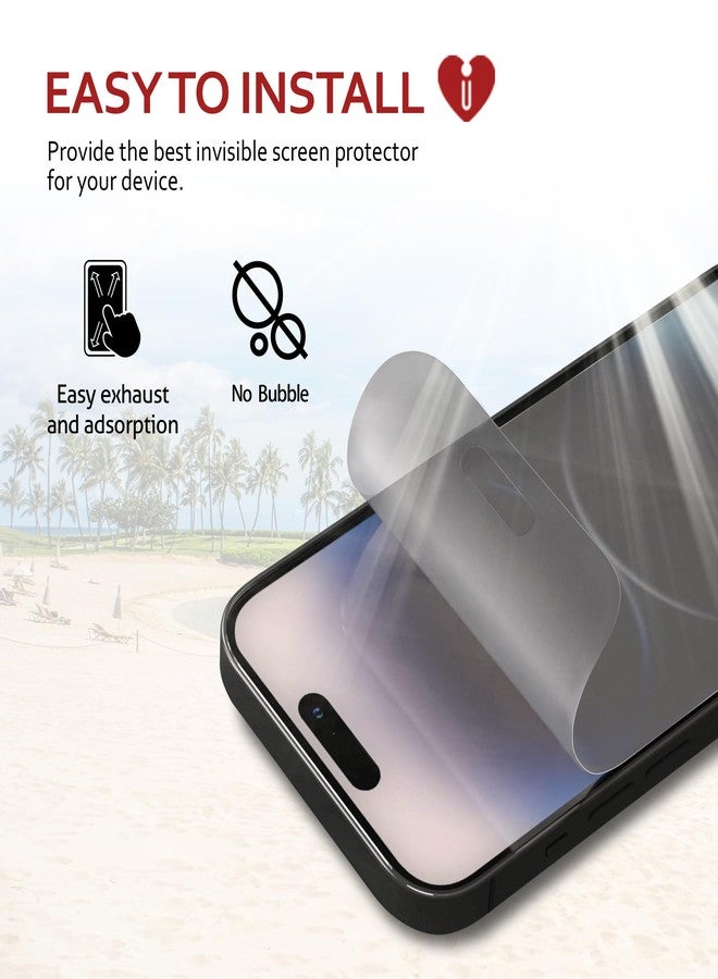 iCarez HD Anti Glare Matte Screen Protector for iPhone 15 Plus 6.7-inches [3 Pack] (Case Friendly) Premium No Bubble Easy to Apply with Hinge Installation - Image 5