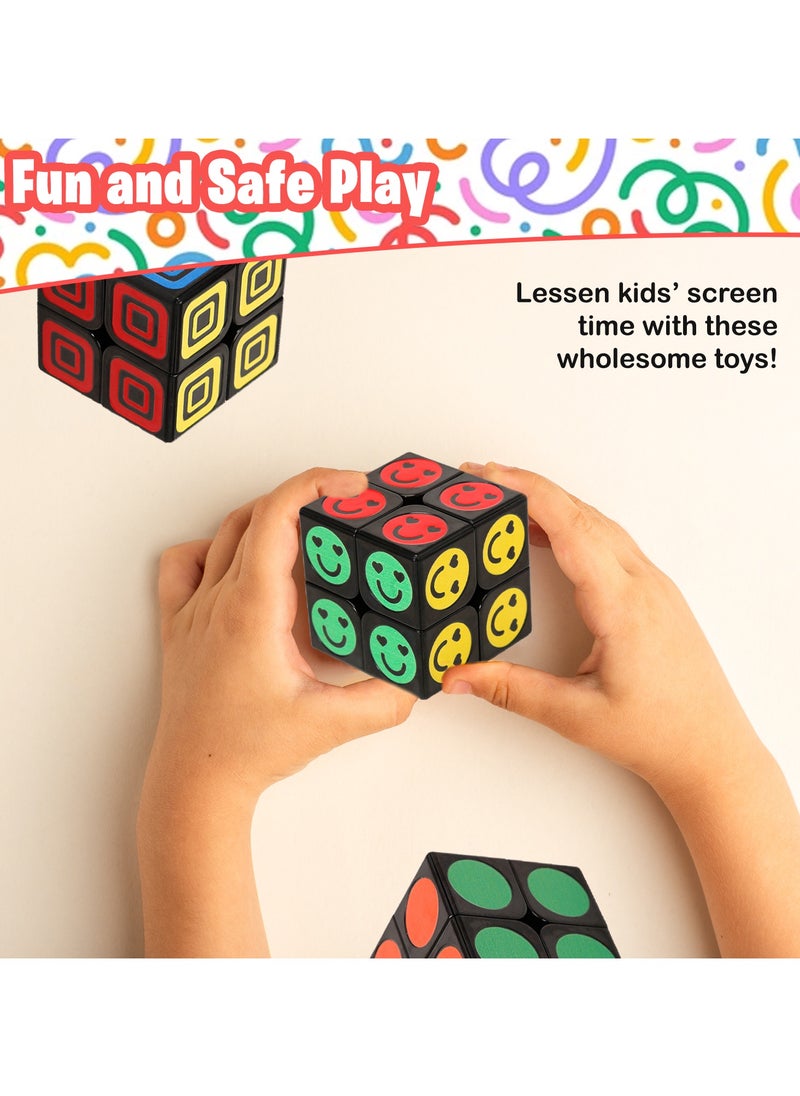 Home Smart - Mini Magic Cube Party Favors Set of 5 PCs with Different design Rotate Dots Easy to Learn Educational Logic Game For Kids Birthday Gift Boys and Girls - Image 1