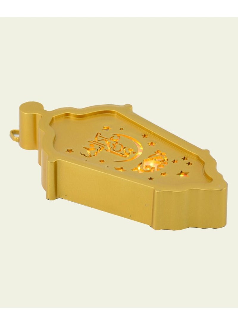 Ramadan LED Light Lantern Golden 22cm - Image 3