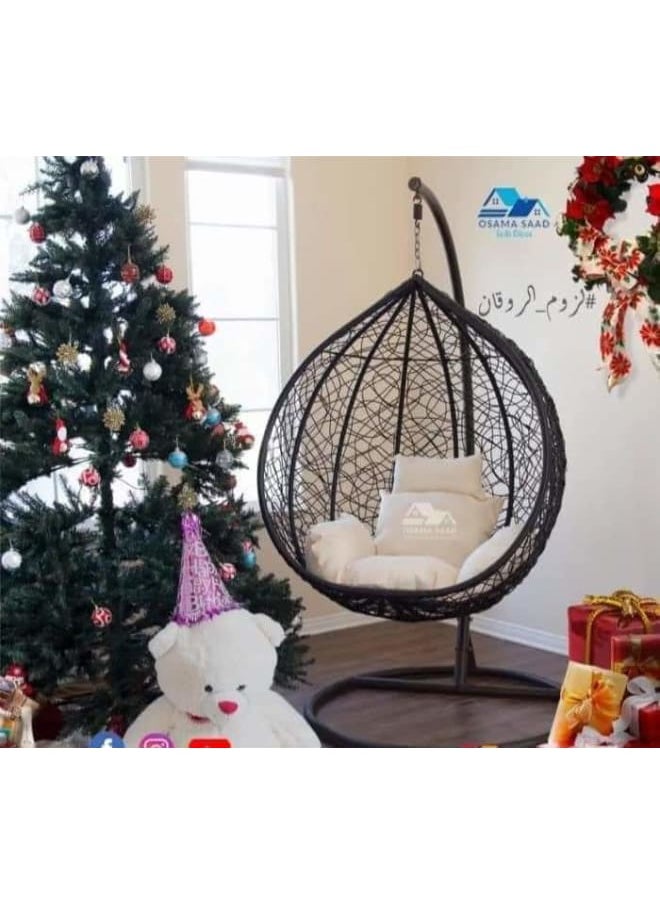 Sampa Rattan Sampa Rattan Swing Chair – One-Seat Wonder for Relaxing Moments.  - Image 1