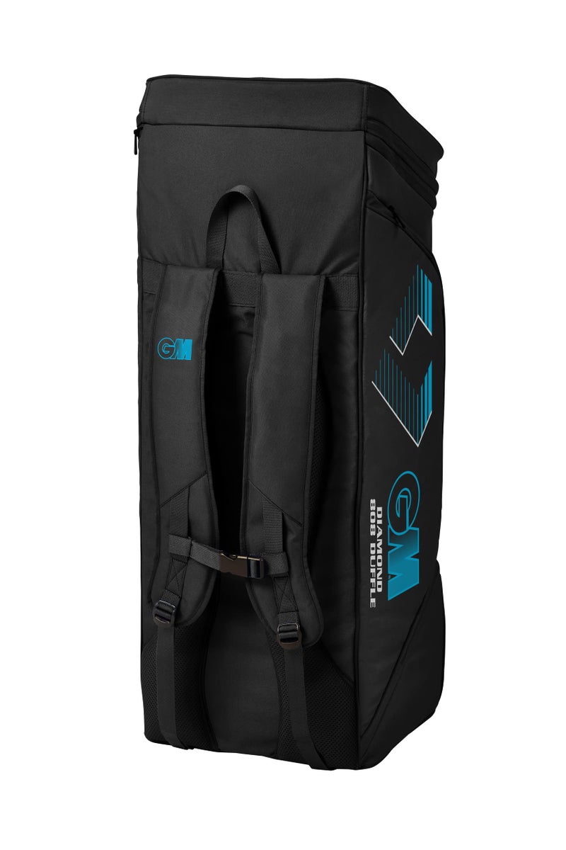 Gunn & Moore Gunn & Moore GM Cricket Duffle Bag Rucksack, Ben Stokes Diamond 808, Black, Extra Large - 114-123 Litres  - Image 2