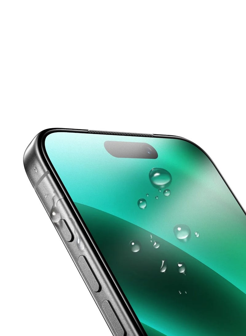 Green Lion 9H Steve Matte Privacy Anti-Peeping Dull Glass iPhone 17 Pro / Bubble Free / Blocked Side Viewing / Grease Resistance / Highly Responsive - Black Edge/Privacy - Image 1