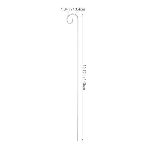 VINTORKY Elegant Shepherd Hooks 10 Pack Metal Garden Hanger Lantern Plant Stand Bird Feeder Hanger for Outdoor - Image 3
