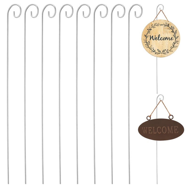 VINTORKY Elegant Shepherd Hooks 10 Pack Metal Garden Hanger Lantern Plant Stand Bird Feeder Hanger for Outdoor - Image 2