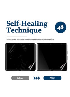RINCO (1set=3Pcs) Compatible With Google Pixel Fold 5G Screen Protector,Outer+Inside+Back Screen Soft film＆Back Camera Lens Silk Tempered Glass Cover for Google Pixel Fold (Clear)  - Image 5