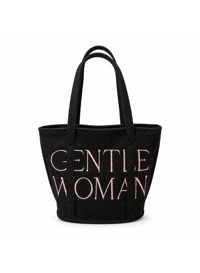 حقيبة توت قماش بطرز ثلاثي الأبعاد للنساء، حقيبة كتف يدوية واسعة السعة بسحاب إغلاق، حقيبة يومية مضادة للماء والرمال للعمل والتسوق بحزام كتف عريض، 4 ألوان باستيل محايدة - Image 2
