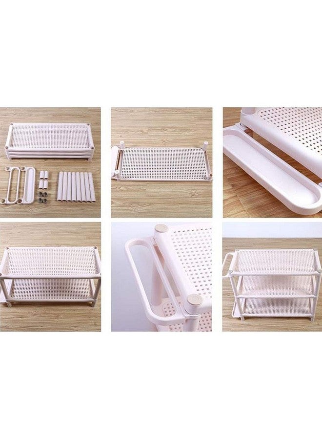 HOME CUBE 3 Layer Plastic Shoe Rack For Home Chappal Stand With Umbrella Holder Multi-Purpose Shelf Shoe Stand For Living Room Home & Office, Adjustable Plastic Shoe Rack Storage., 71X29X58 Cm - Image 5