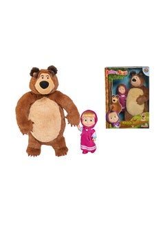 Masha Set Plush Bear With Doll, Small
