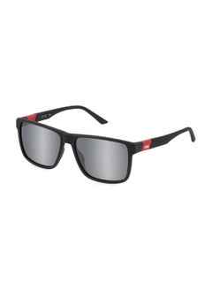 FILA Men's Square Shape Polarized  Sunglasses SFI522 58507P - Lens Size: 58 Mm - Matt Grey  - Image 1