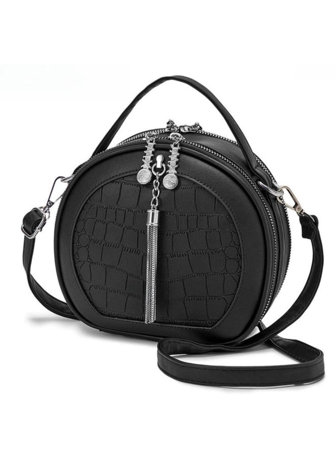 Women's Tassel Crossbody Bag, Ladies PU Leather Shoulder Bag Sling Bag Side Bag, Daily Commuter Handbag Tote Bags Clutch Bag Carrying Bag Gift Bag Small Bag for Girls and College Students - Image 1