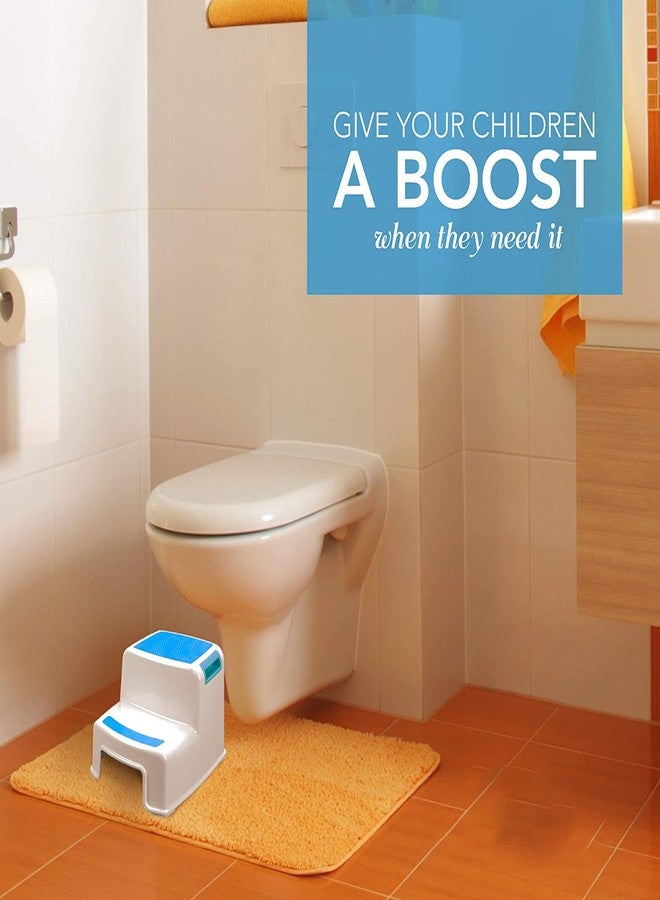 Abhsant Bath Chair Baby 2 Step Stool for Kids- Childrens, Toddler Stool with Slip Resistant Soft Grip for Safety As Bathroom Toilet Potty Training Stool,Dual Height & Wide Two Step - Image 3