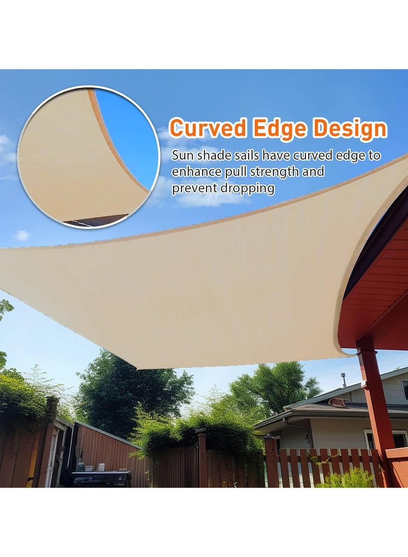 RATSAW Sun Shade Sail Permeable Canopy Cover Breathable Rectangle Canopy Fabric Cloth 90% UV Blockage Awning Shelter for Outdoor Patio Garden Backyard Carport Rectangular, 4x4m - Image 4