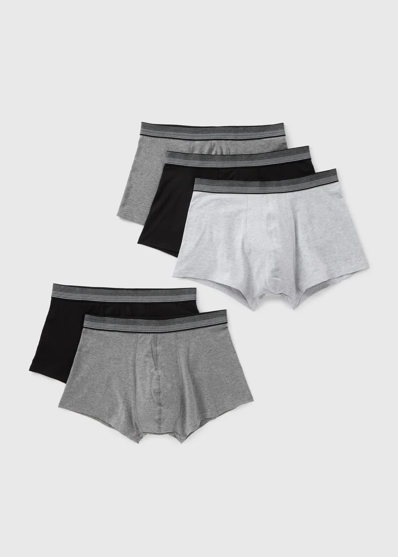 Matalan 5 Pack Grey Hipsters