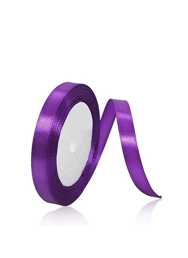 MARKQ Violet Satin Ribbon 12mm x 25yd Fabric Polyester Ribbon for Gift Wrapping, Party Favors Wedding Decorations Bow Making Bouquets Sewing Projects & Craft Supplies  - Image 1