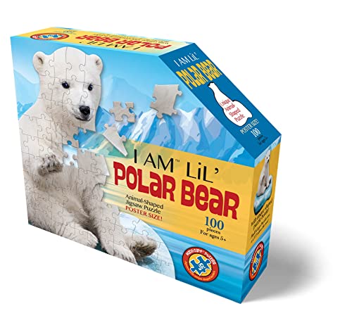 Madd Capp Puzzles Jr I AM Lil Polar Bear 100 pieces Animal Shaped Jigsaw Puzzle - Image 5