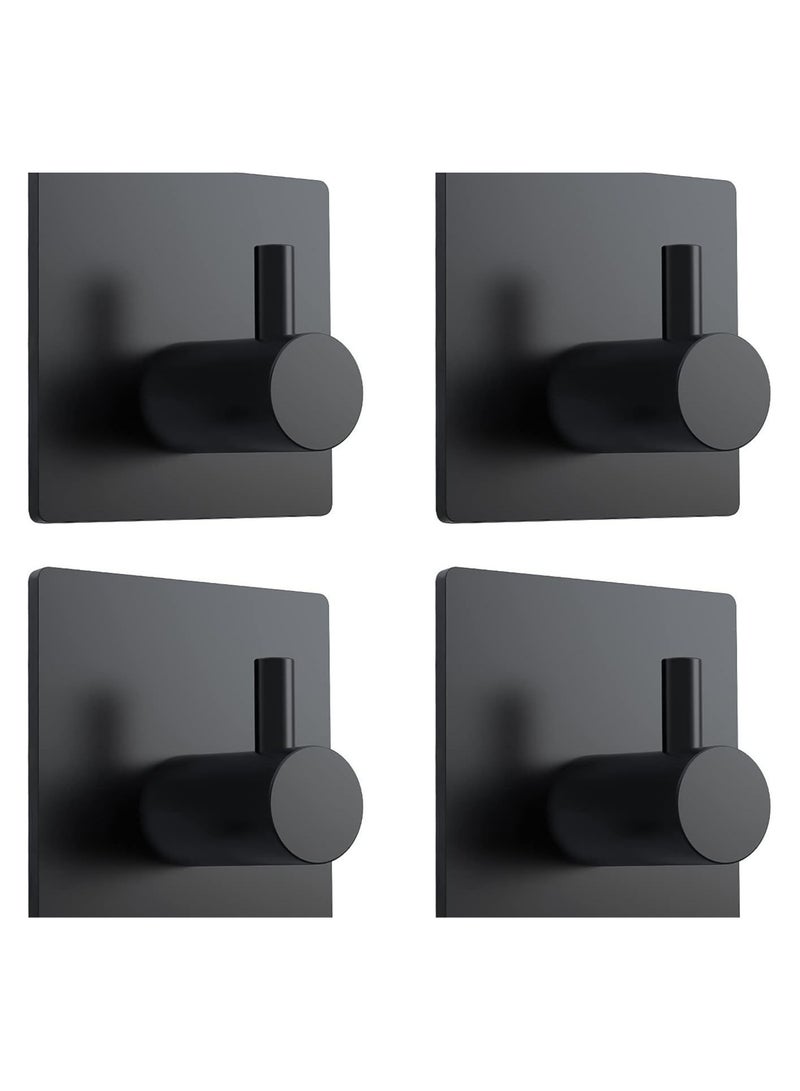 4-Piece Stainless Steel hook Strong Self Adhesive Holders Bathroom Waterproof Sling for Bedroom,Office and Wardrobe  - Image 1