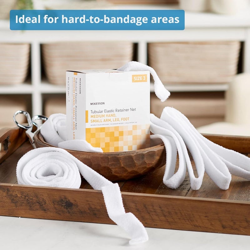 McKesson شبكة ضاغطة مرنة أنبوبية غير معقمة لليد والذراع والساق والقدم حجم 3 10 بوصة × 25 ياردة 1 عدّ 1 عبوة - Image 2