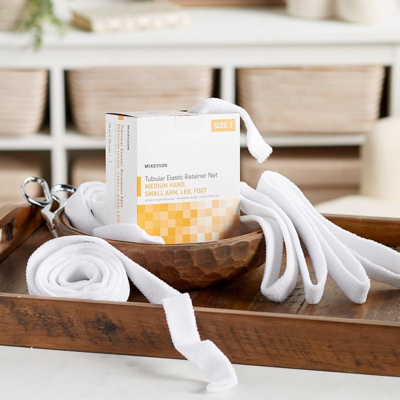 McKesson شبكة ضاغطة مرنة أنبوبية غير معقمة لليد والذراع والساق والقدم حجم 3 10 بوصة × 25 ياردة 1 عدّ 1 عبوة - Image 5