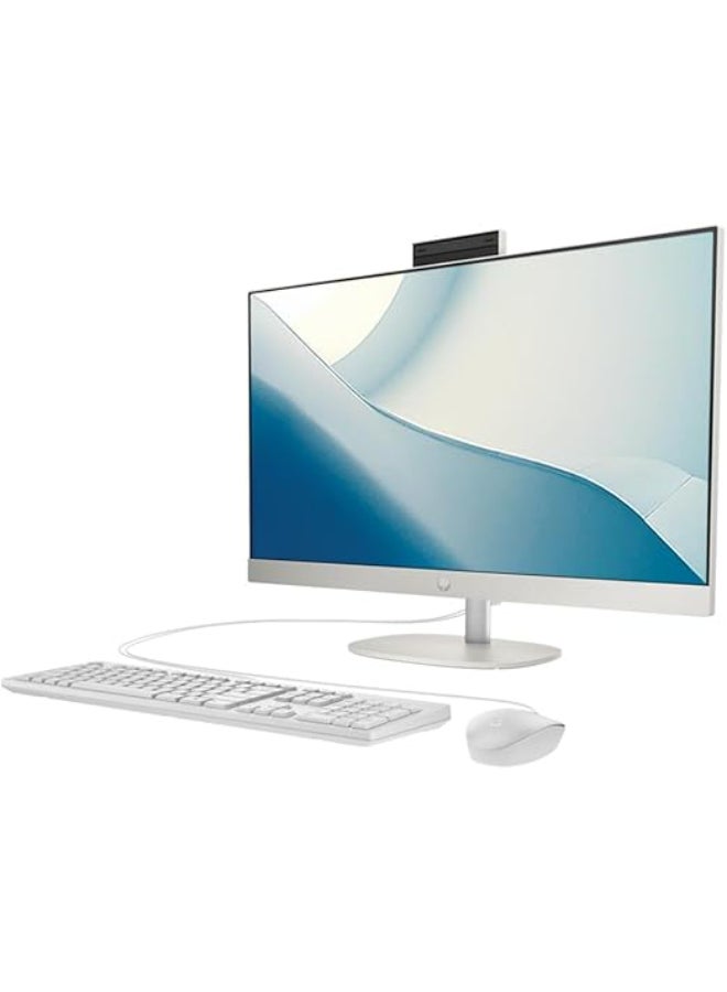 HP كمبيوتر مكتبي شامل 2023 بشاشة 23.8 بوصة، معالج Core i7-1355U/ذاكرة RAM سعة 16 جيجابايت/قرص SSD سعة 1 تيرابايت/رسومات Intel Iris XE/نظام Windows 11 Pro - Image 2