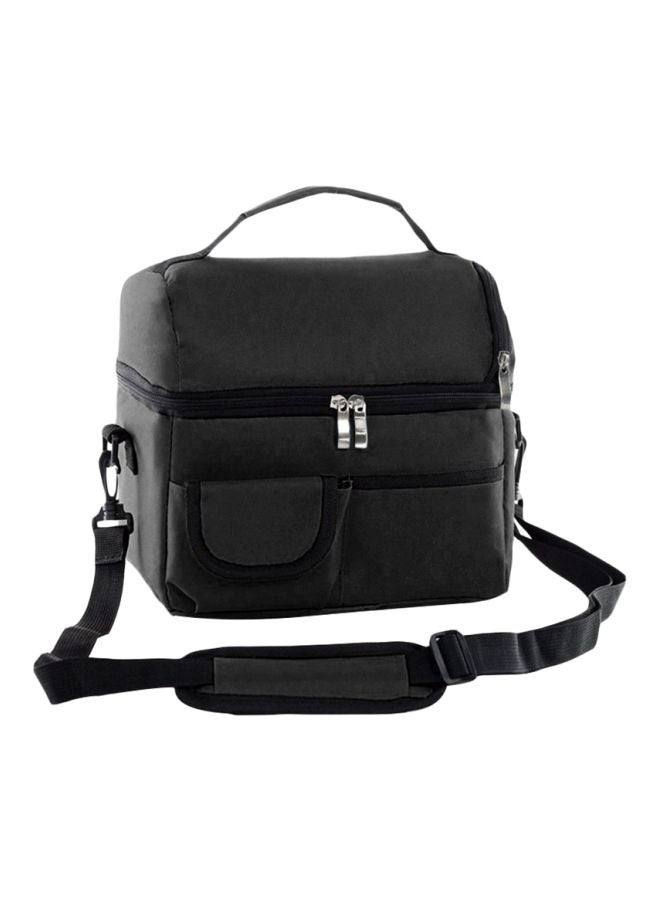 Thermal Insulated Lunch Bag Black 23x16x25cm