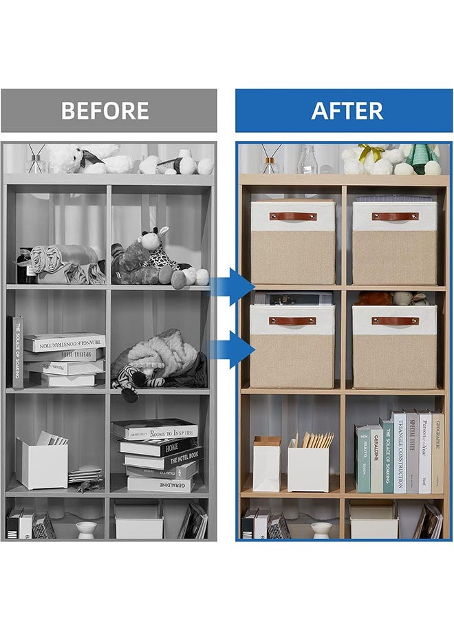 Storage Box, Foldable Wardrobe Clothes Organizer,Large Capacity Fabric Storage Box with Handles ,Multifunctional Underwear Socks Storage Box,Dustproof Drawer Organizers Box, Wardrobe Clothes Organizers Bins,Stackable Organizing Bins for Clothes, Jeans,Toys, Books,Office,Perfect for Closets and Shelves - Image 3