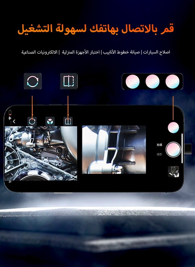 Generic Car repair tools8mm Industrial Borescope | IP67 Pipe Camera 2.0MP | 3.5m Cable  8LEDs - Image 3