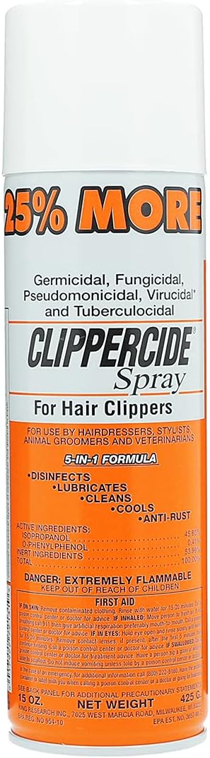 Clippercide Spray for Clippers Orange 3 Count 160 ml - Image 3