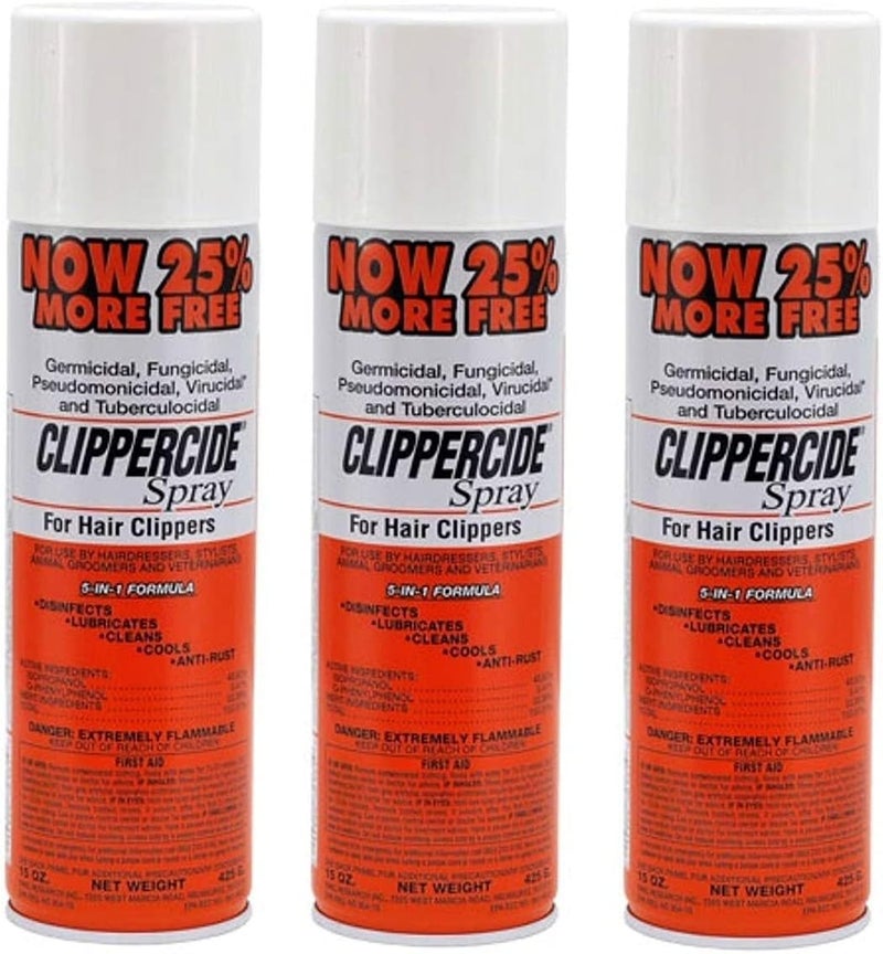 Clippercide Spray for Clippers Orange 3 Count 160 ml - Image 2