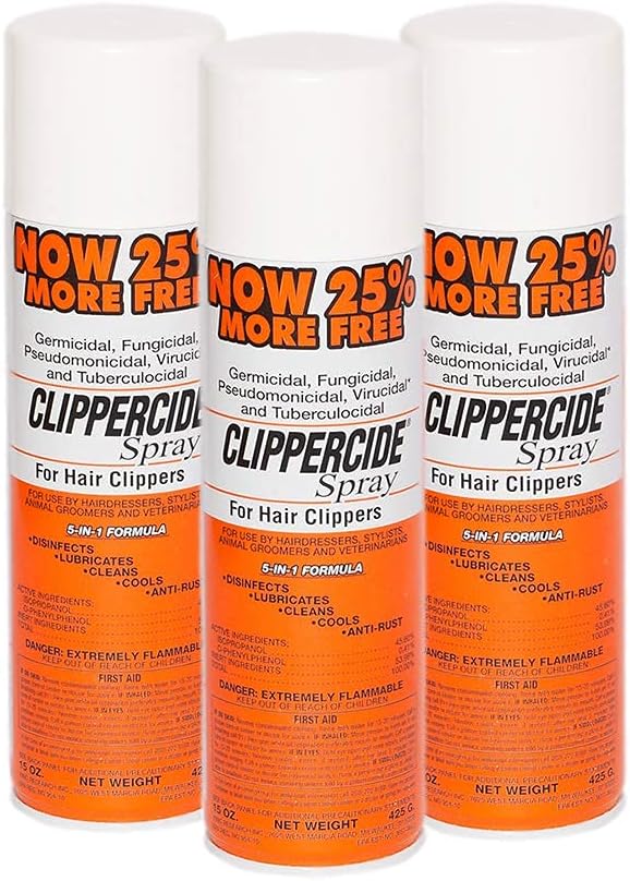 Clippercide Spray for Clippers Orange 3 Count 160 ml - Image 1