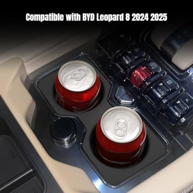 Center Console Cup Holder Compatible with BYD Leopard 8 2024 2025 Interior Accessories, Premium Silicone Drink Holder Insert - Image 3
