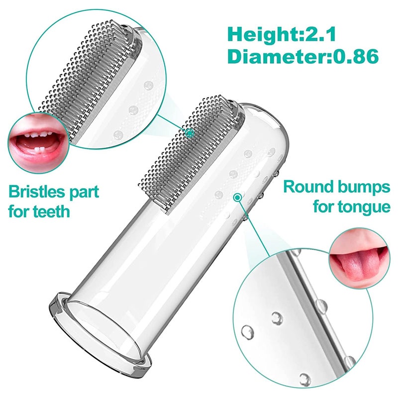 OREAYU Baby Finger Manual, Transparent Toothbrush, Tongue Cleaner, Food Grade Silicone - Image 5
