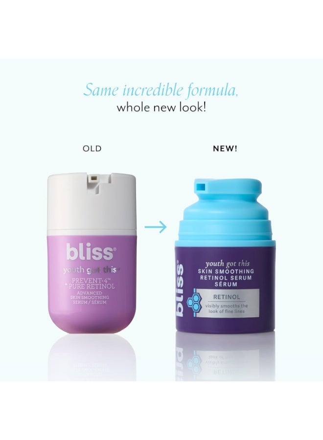 BLISS Bliss Youth Got This Retinol Serum | Advanced Anti-Aging Formula | Reduces Fine Lines & Wrinkles | Dermatologist-Tested | Clinically Proven Results | Fragrance-Free & Vegan | 0.67 Fl Oz | - Image 1