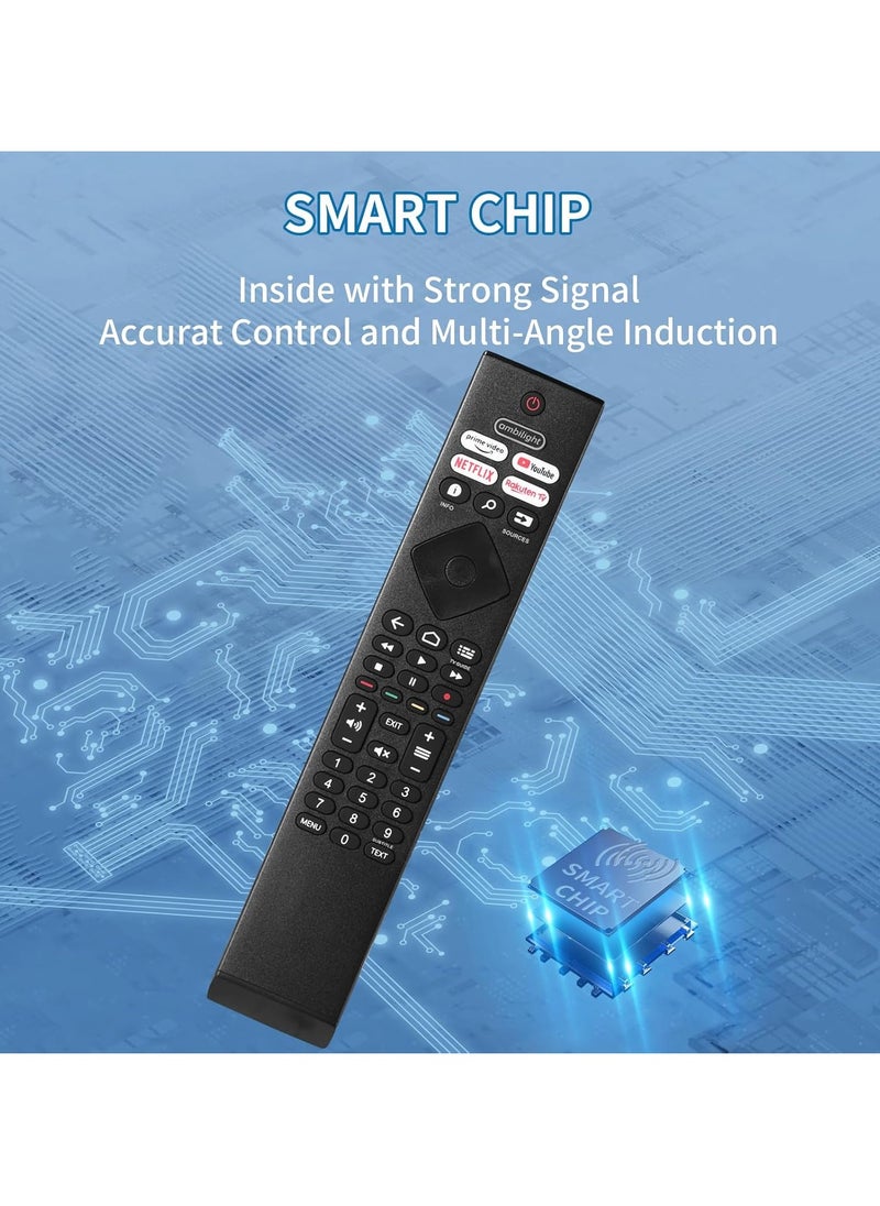 TIGER - Replacement Remote Control Compatible with Ambilight Smart TV – Universal Remote for 4K UHD LED Smart TVs – Plug & Play, No Setup Required, Long-Range IR Signal, Durable Design, Responsive Buttons, Ideal for Home Entertainment or Guest Use - Image 1