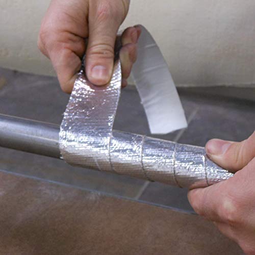 Newtex High Heat Resistant Tape - Extreme Temperature Aluminum Foil Z-Flex Tape - Pressure Sensitive Adhesive Ducting, Insulation, Reflective Heat Barrier Tape Roll (2" x 25') - Image 4