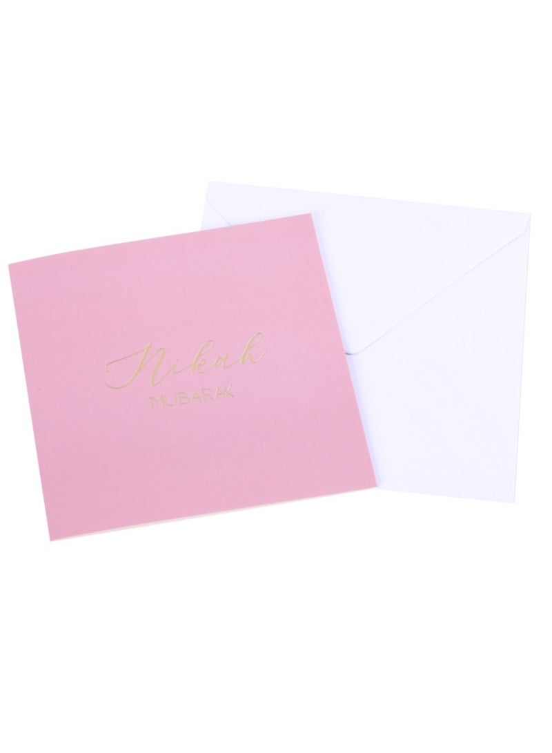 Peacock Supplies Luxury Foiled Greeting Card Nikah Mubarak - Image 1