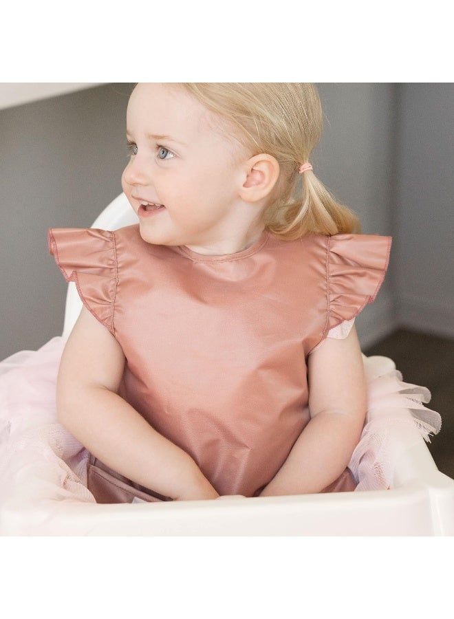 Tiny Twinkle Mess Proof Baby Bib - Waterproof & Lightweight Baby-Led Weaning Apron | 100% Recycled Polyester, Easy Clean & Machine Washable (Taupe, Small 6-24 Months) - Image 4