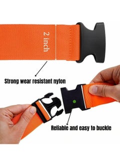 Oasisgalore Suitcase Straps and Luggage Tag Set,Orange Adjustable Luggage Belts(10-Pack)  - Image 5