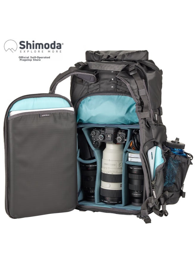 Shimoda Photography Backpack, Outdoor Travel Hiking Carrying System, Camera Bag, Waterproof And Wear-resistant Design, Yidong Actionx30v2 Medium Size, Mirrorless Camera Inner Liner Set, Black, 520-125 - Image 3