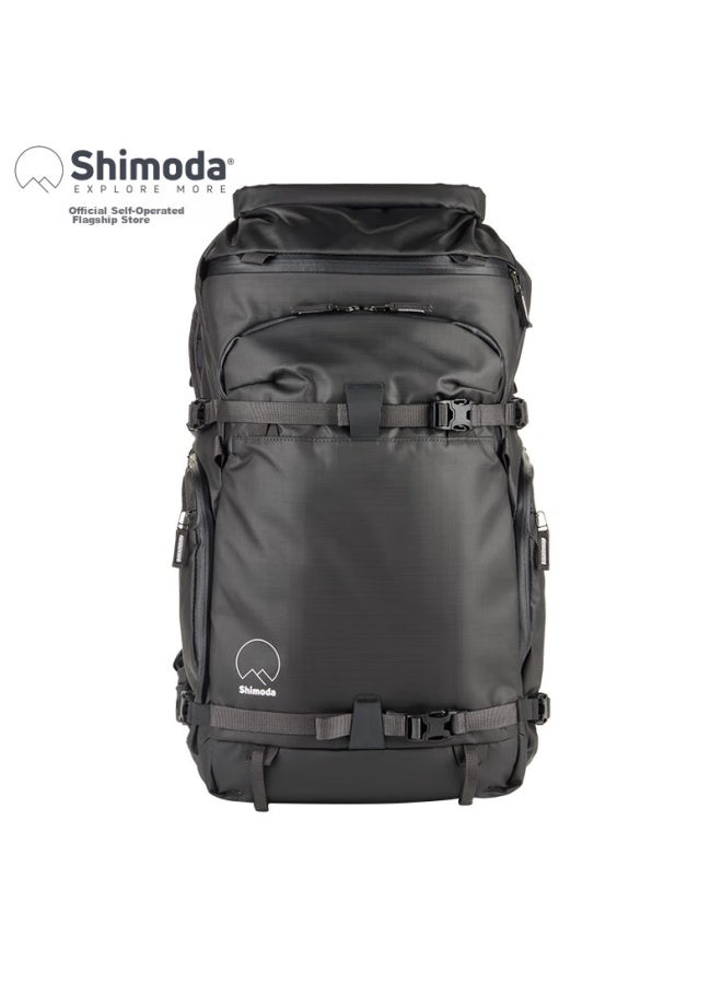 Shimoda Photography Backpack, Outdoor Travel Hiking Carrying System, Camera Bag, Waterproof And Wear-resistant Design, Yidong Actionx30v2 Medium Size, Mirrorless Camera Inner Liner Set, Black, 520-125 - Image 1
