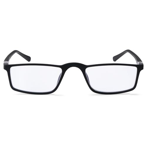 AEC iWork Lightweight Reading Glasses, Durable Spring-Loaded Rectangular Frame for Men & Women (Black, +2.00) - Image 4