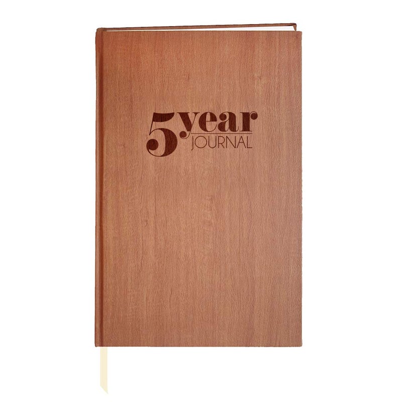 BookFactory 5 Year JournalFive Year Diary Log BookLogBook Soft Wood Finish 525 x 825 JOU368M5CSAXE940005Year