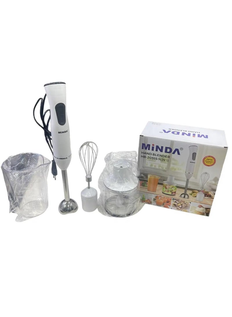 Minda HB-2051S 4-in-1 Hand Blender - Ultimate Multi-Functional Kitchen Tool