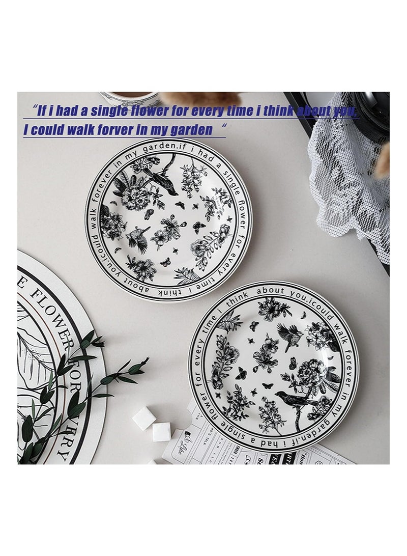 Aikanbo Ceramic Coffee Cup and Saucer Set，Vintage Floral Design, Perfect for Espresso, Tea, or Coffee Lovers - Gift Boxed for Home, Office, or Special Occasions (250ml) - Image 3