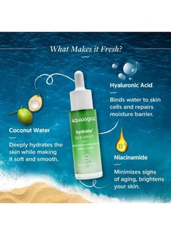 Aqualogica Hydrate+ Face Serum For Dewy & Plump Skin With Coconut Water & Hyaluronic Acid 30Ml  - Image 5